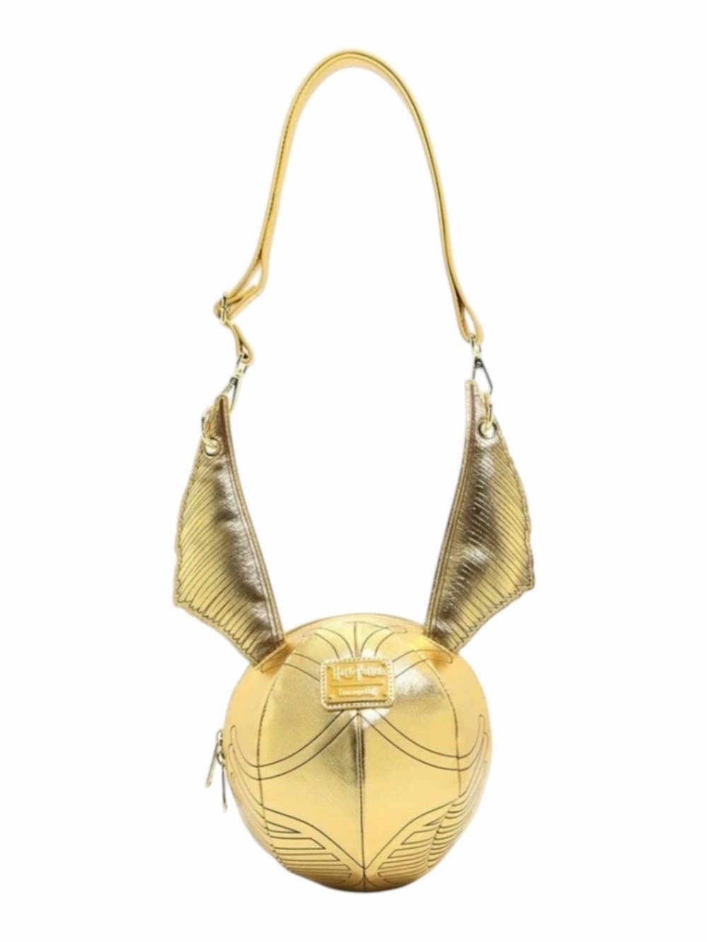 RARE Loungefly x Harry Potter Golden Snitch Figural Crossbody Bag Strap Gold